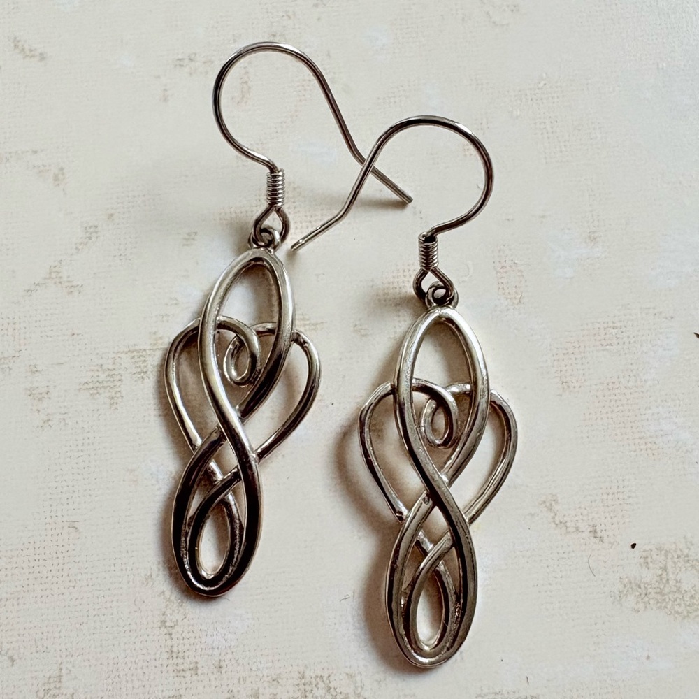Elegant Silver Infinity Earrings